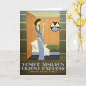 ヴィンテージヨーロッパバイトレイン表現オリエントトラベルポスト カード (黄色い花)