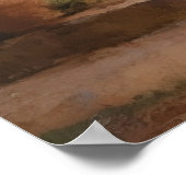 ヴィンテージヨーロッパ修道院油彩画 ポスター (角)