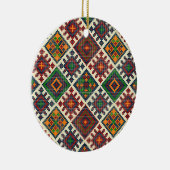 ヴィンテージヨーロッパ刺繍抽象芸術模様 セラミックオーナメント (右)