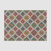 ヴィンテージヨーロッパ刺繍抽象芸術模様 薄葉紙 (正面)