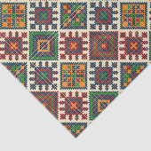 ヴィンテージヨーロッパ刺繍抽象芸術模様 薄葉紙 (詳細)