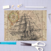 ヴィンテージヨーロッパ古いナビゲーション航海のマップ 薄葉紙 (クラフト)