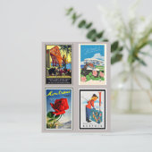 ヴィンテージヨーロッパ旅行ポスター シーズンポストカード (スタンド正面)