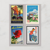 ヴィンテージヨーロッパ旅行ポスター シーズンポストカード (正面)