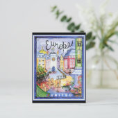 ヴィンテージヨーロッパ旅行ポスター、 ポストカード (スタンド正面)