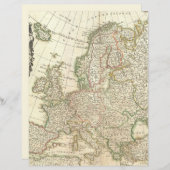 ヴィンテージヨーロッパ旧地図地図地理学 (正面/裏面)