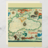 ヴィンテージヨーロッパ旧地図地図地理学 (正面/裏面)