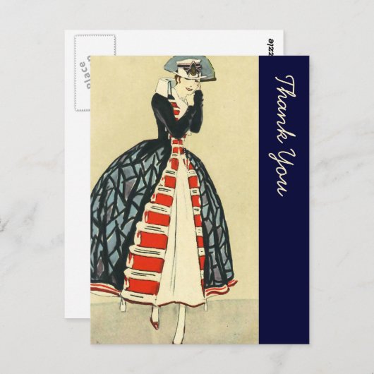 ヴィンテージヨーロッパ軍隊スタイルファヒオン ポストカード (正面/裏面)