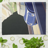 ヴィンテージヨーロッパ鉄道旅行キッチンタオル キッチンタオル (折り畳み)