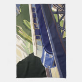 ヴィンテージヨーロッパ鉄道旅行キッチンタオル キッチンタオル (縦)