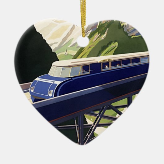 ヴィンテージヨーロッパ鉄道 セラミックオーナメント (正面)