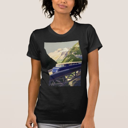 ヴィンテージヨーロッパ鉄道 Tシャツ (正面)