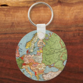 ヴィンテージヨーロッパ20世紀ベーコンの標準地図 キーホルダー (正面)