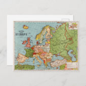 ヴィンテージヨーロッパ20世紀ベーコンの標準地図 ポストカード (正面/裏面)