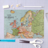 ヴィンテージヨーロッパ20世紀ベーコンの標準地図 薄葉紙 (クラフト)