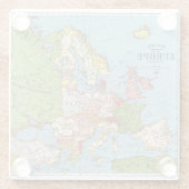 ヴィンテージヨーロッパ20世紀総合地図 ガラスコースター (裏面)