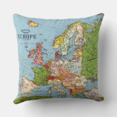 ヴィンテージヨーロッパ20世紀総合地図 クッション (裏面)