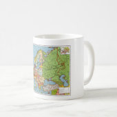 ヴィンテージヨーロッパ20世紀総合地図 コーヒーマグカップ (正面右)