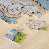 ヴィンテージヨーロッパ20世紀総合地図 ジグソーパズル (側面)