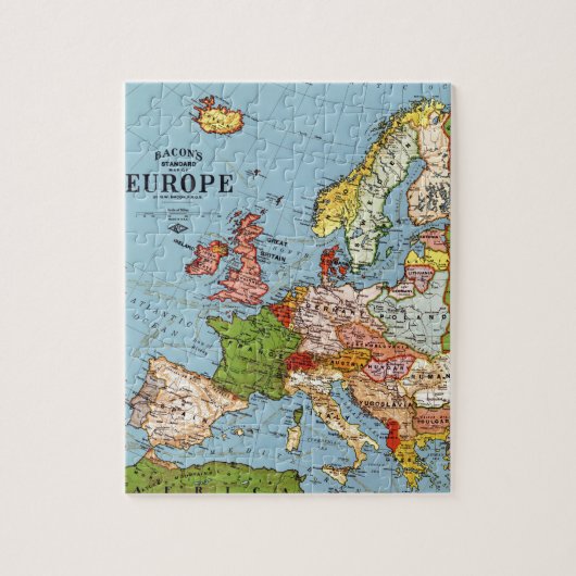 ヴィンテージヨーロッパ20世紀総合地図 ジグソーパズル (縦)