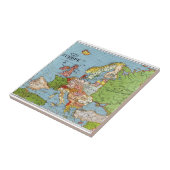 ヴィンテージヨーロッパ20世紀総合地図 タイル (側面)