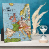 ヴィンテージヨーロッパ20世紀総合地図 フォトプラーク (側面)