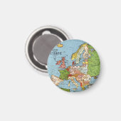 ヴィンテージヨーロッパ20世紀総合地図 マグネット (正面/裏面)
