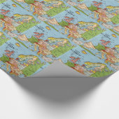 ヴィンテージヨーロッパ20世紀総合地図 ラッピングペーパー (角)