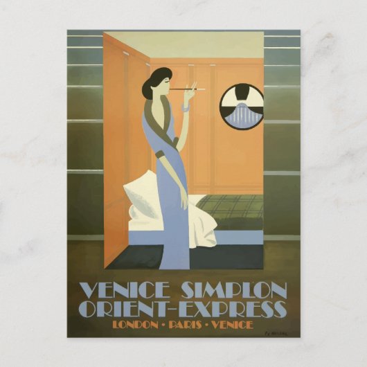 ヴィンテージヨーロッパ(列車のオリエント表現トラベル) ポストカード (正面)