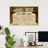 ヴィンテージライウイスキー1899年 ポスター (ホームオフィス)
