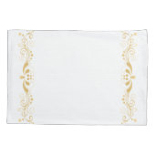 ヴィンテージライエレガントト金ゴールドレースデザイン 枕カバー (裏面)