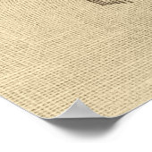 ヴィンテージライオンイラストレーションオンバーラップ ポスター (角)