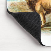 ヴィンテージライオンイラストレーションマウスパッド マウスパッド (コーナー)