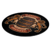 ヴィンテージライオンオークバレルパーソナライズされたブルワリービール カッティングボード (角)