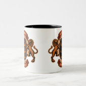 ヴィンテージライオンオークバレルパーソナライズされたブルワリービール ツートーンマグカップ (中央)