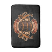 ヴィンテージライオンオークバレルパーソナライズされたブルワリービール バスマット (正面縦)