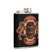 ヴィンテージライオンオークバレルパーソナライズされたブルワリービール フラスク (右)
