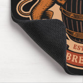 ヴィンテージライオンオークバレルパーソナライズされたブルワリービール マウスパッド (コーナー)