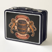 ヴィンテージライオンオークバレルパーソナライズされたブルワリービール メタルランチボックス (裏面)