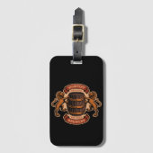 ヴィンテージライオンオークバレルパーソナライズされたブルワリービール ラゲッジタグ (正面縦)