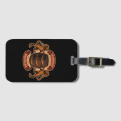 ヴィンテージライオンオークバレルパーソナライズされたブルワリービール ラゲッジタグ (正面横)