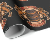 ヴィンテージライオンオークバレルパーソナライズされたブルワリービール ラッピングペーパー (ロールコーナー)