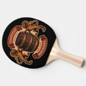 ヴィンテージライオンオークバレルパーソナライズされたブルワリービール 卓球ラケット (横)