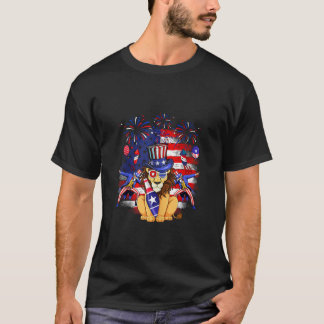 ヴィンテージライオンサングラス7月花火大会4日 Tシャツ