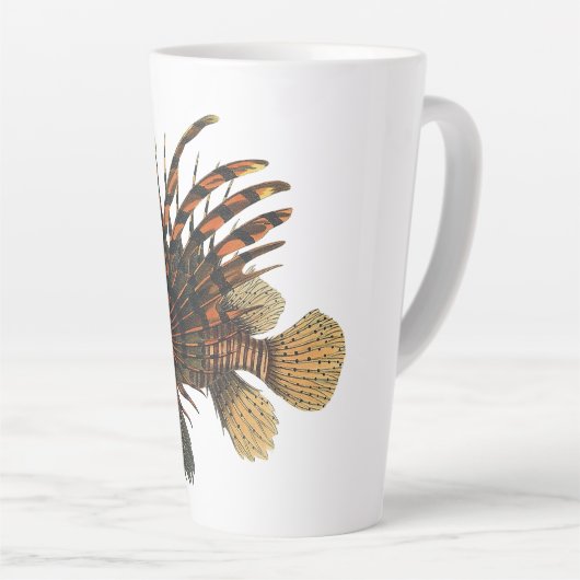 ヴィンテージライオンフィッシュ、海洋海生命動物 カフェラテマグ (右アングル)