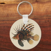 ヴィンテージライオンフィッシュ、海洋海生命動物 キーホルダー (正面)