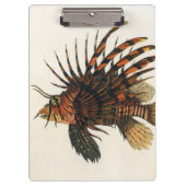 ヴィンテージライオンフィッシュ、海洋海生命動物 クリップボード (正面)