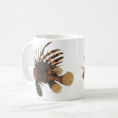 ヴィンテージライオンフィッシュ、海洋海生命動物 コーヒーマグカップ (正面左)