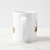 ヴィンテージライオンフィッシュ、海洋海生命動物 ジャンボコーヒーマグカップ (裏面)