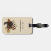 ヴィンテージライオンフィッシュ、海洋海生命動物 ラゲッジタグ (裏面横)